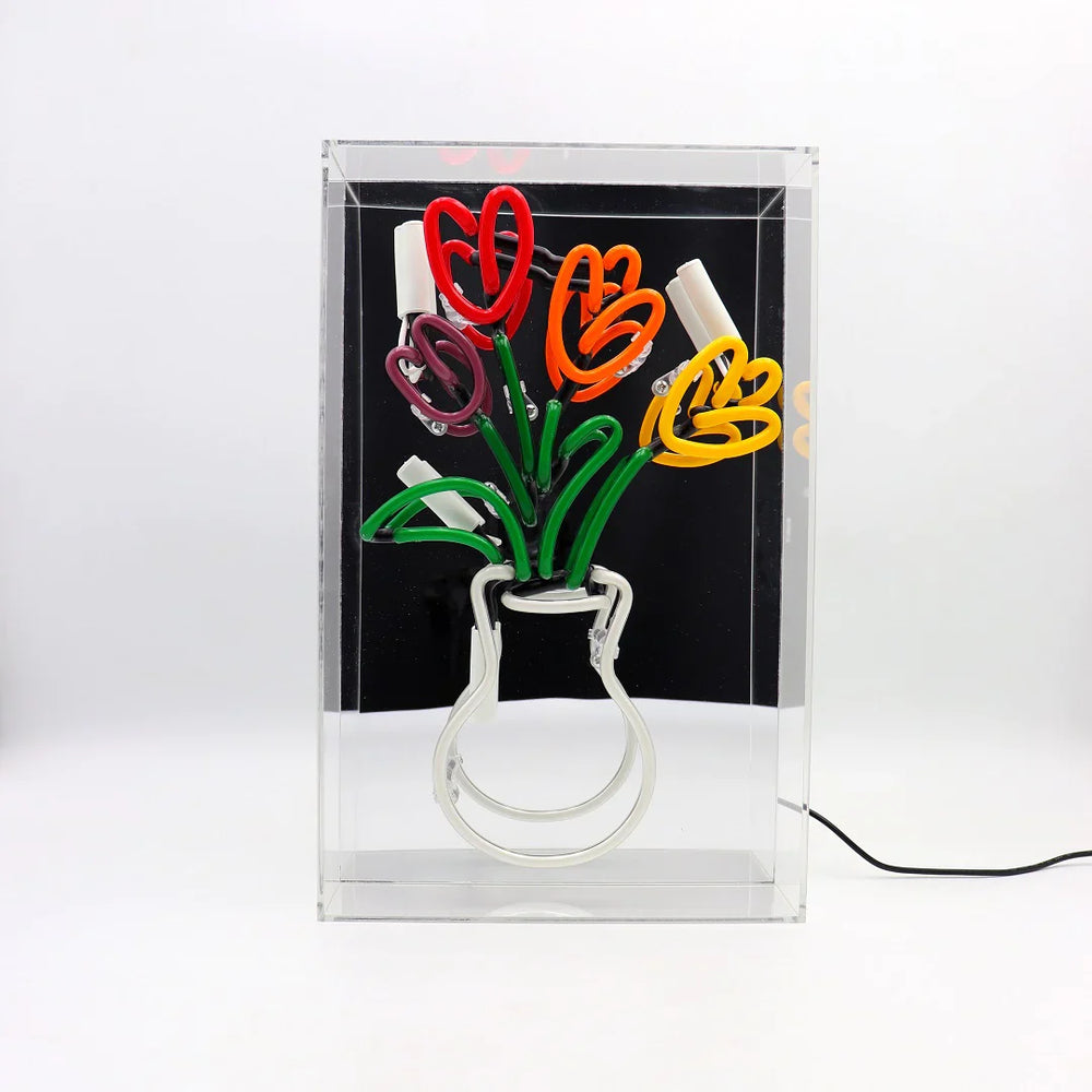 Néon Vase de Tulipes