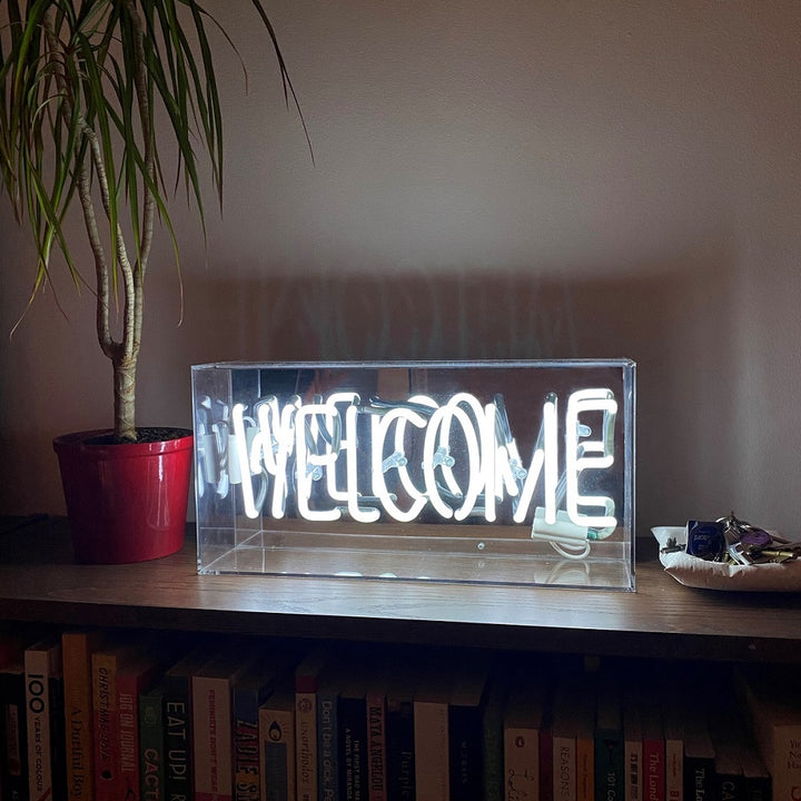 Witte neon WELKOM
