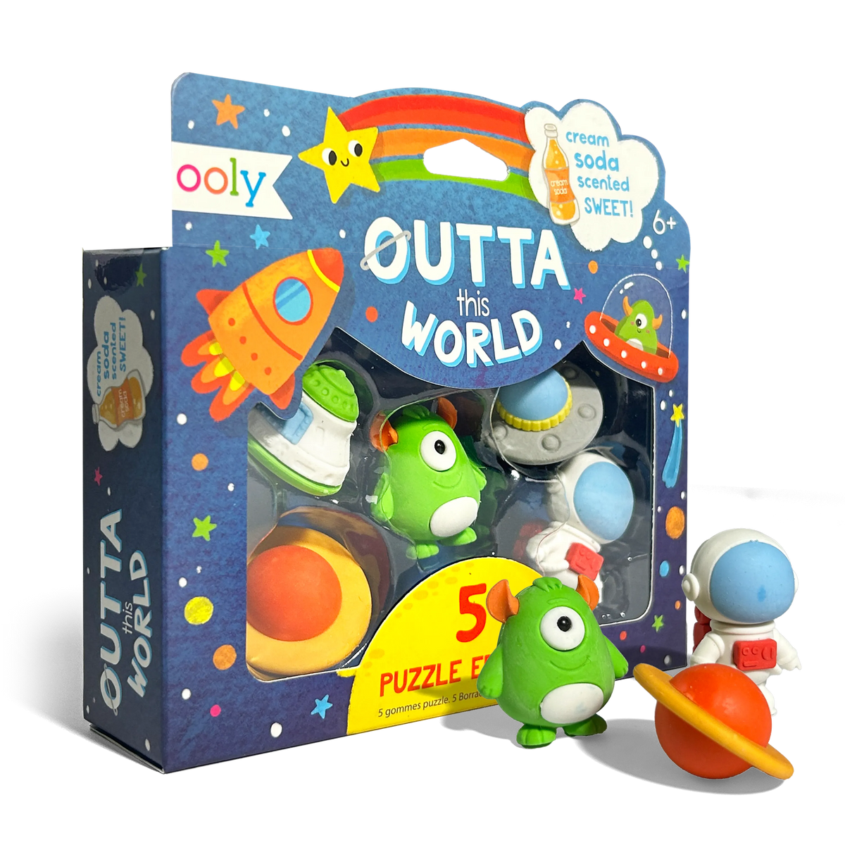 Gommes puzzle parfum soda Outta This World – Lot de 5 – OOLY