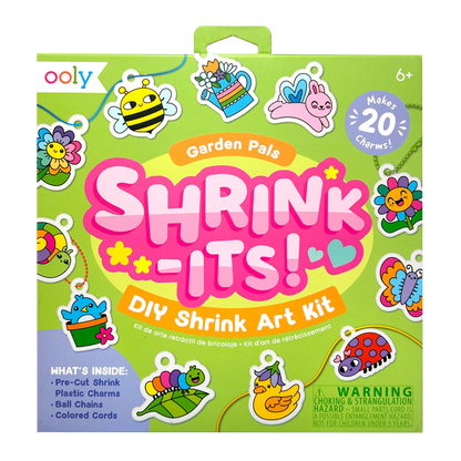 Kit plastique fou Shrink-Its! Amis du jardin – 20 motifs – OOLY