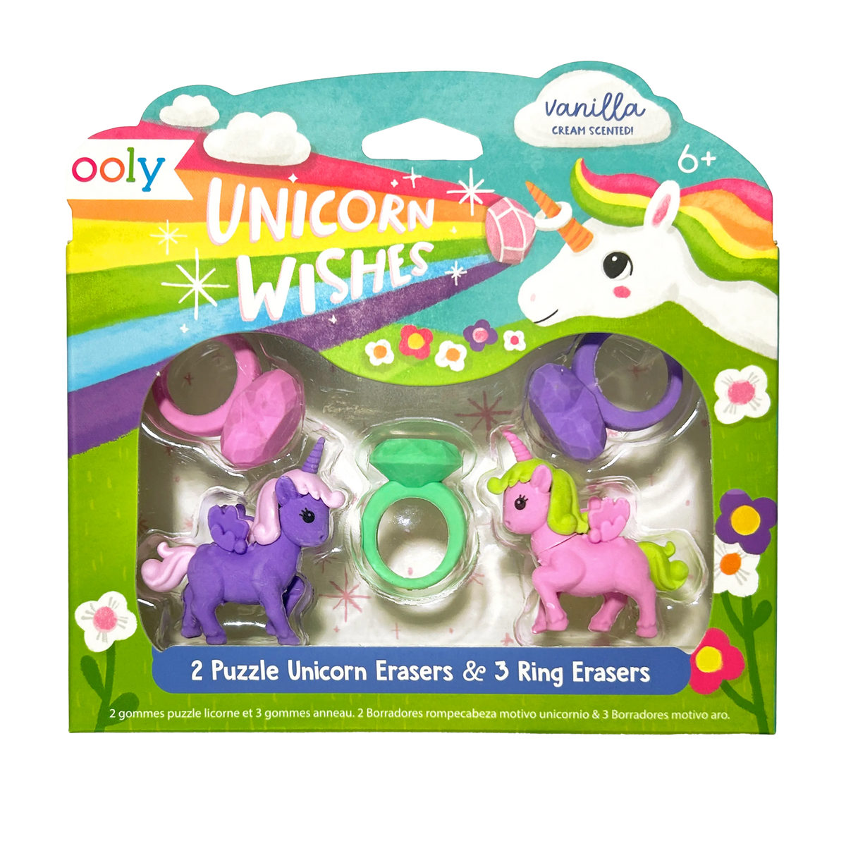 Unicorn Wishes Scented Puzzle Erasers – Set of 5