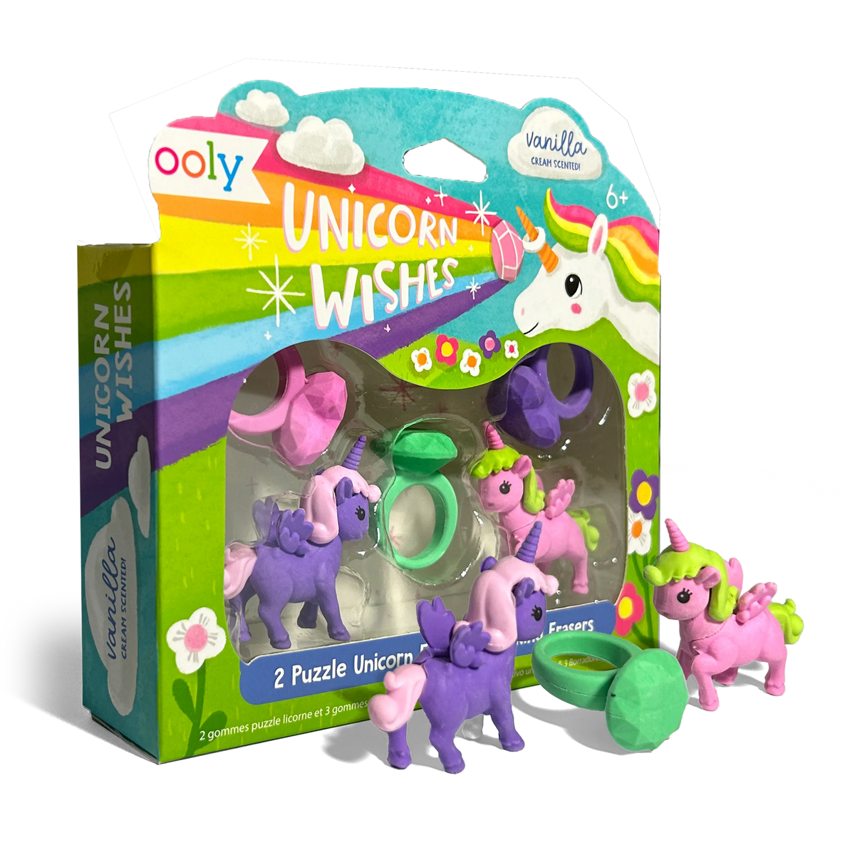 Unicorn Wishes Scented Puzzle Erasers – Set of 5