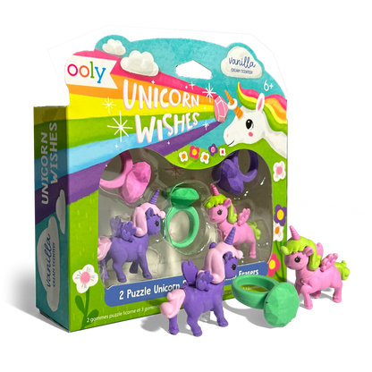 Unicorn Wishes Scented Puzzle Erasers – Set of 5