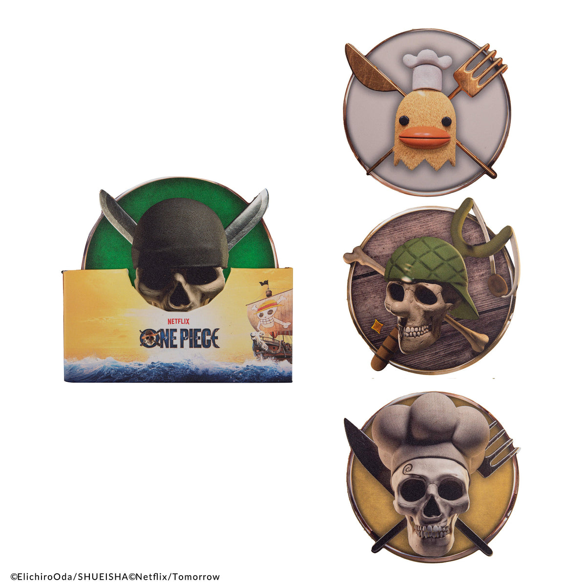 Set of 4 One Piece Characters Coasters Series 2
