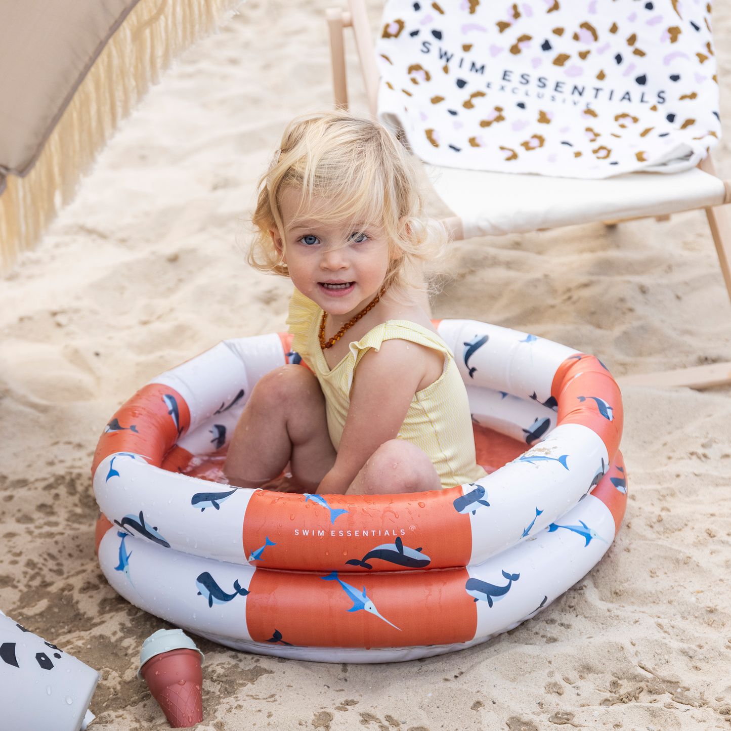 Baby Pool - Red/White - Ocean Stripes - Ø 60 cm