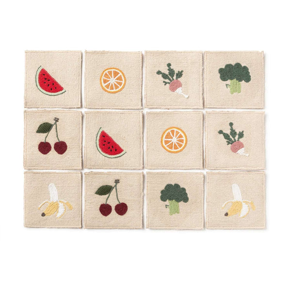 Fruits & Veggies – Jeu de mémoire en tissu