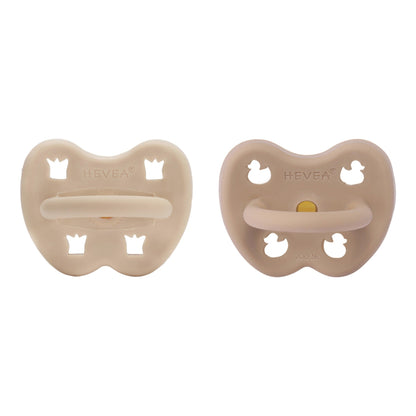Lot de 2 sucettes rondes – 3 à 36 mois – HEVEA