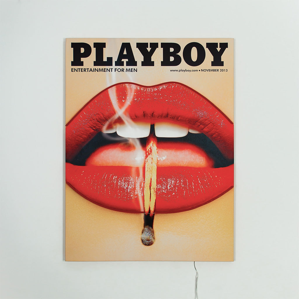 Tableau LED Néon « Match Cover » - Playboy Novembre 2013 - Petit Format