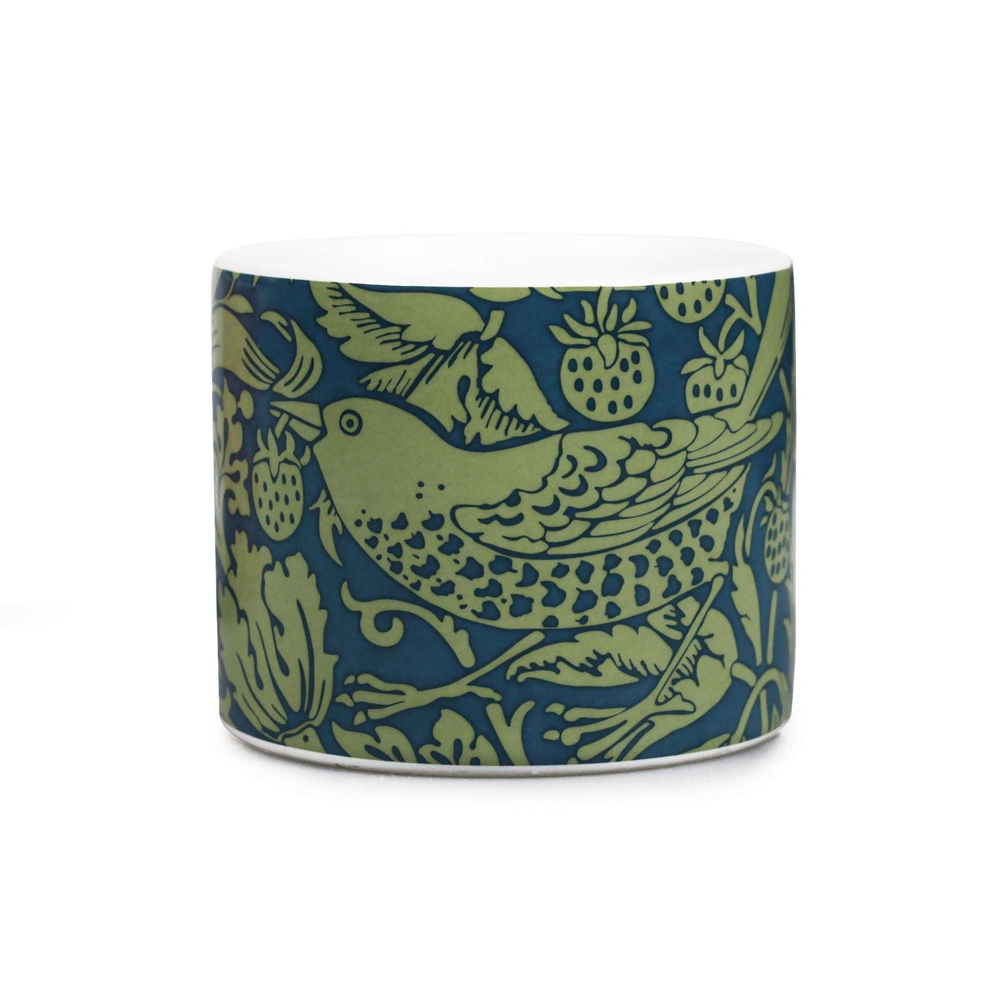 Pot céramique William Morris - Strawberry Thief Sage vert
