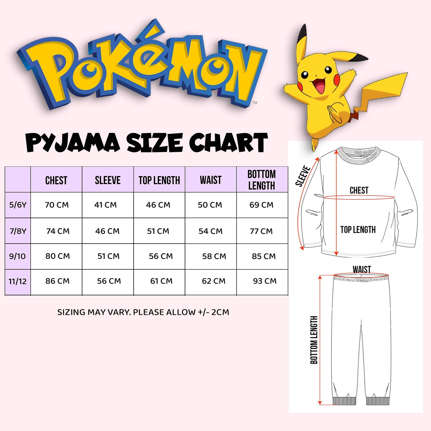 Pokémon Pyjama – Pikachu