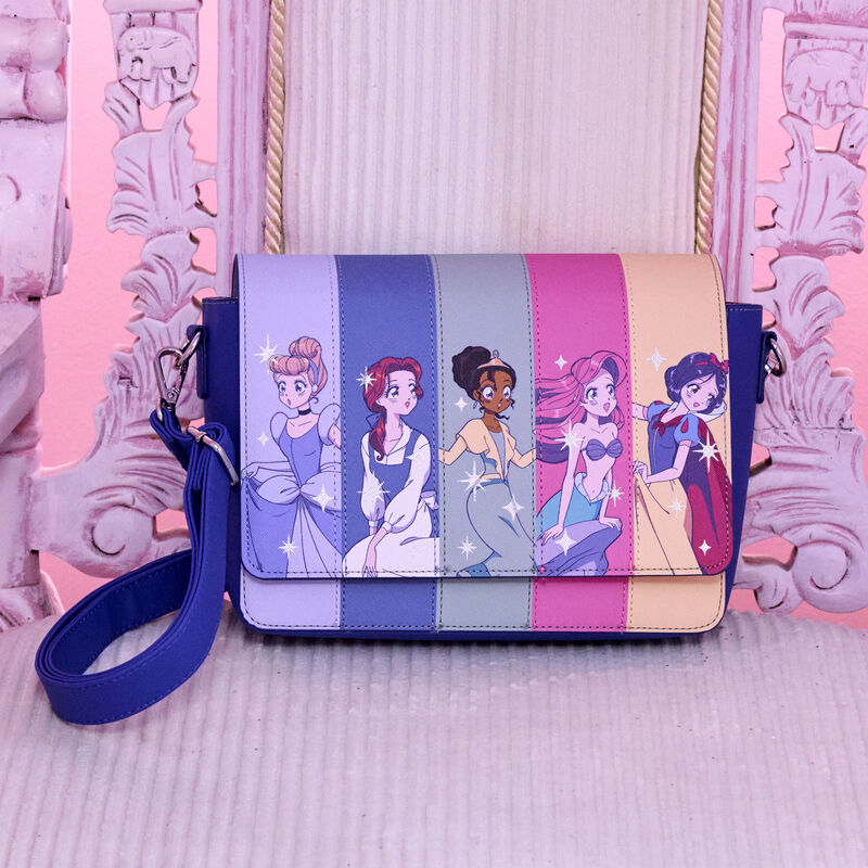 Bolso de hombro de princesas Disney, estilo manga
