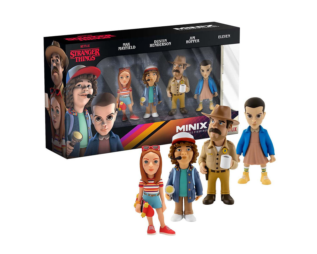 Pack 4 figuras - Stranger Things (Eleven, Dustin, Hopper, Max) 