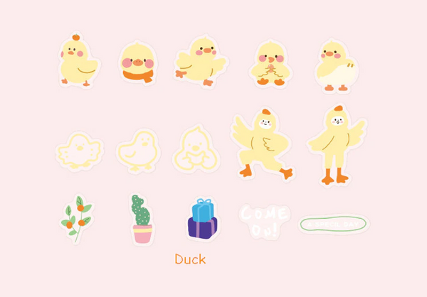Pacchetto di adesivi Yellow Duck