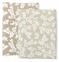 Set de 2 Muselinas de Algodón Orgánico – Feuilles Taupe