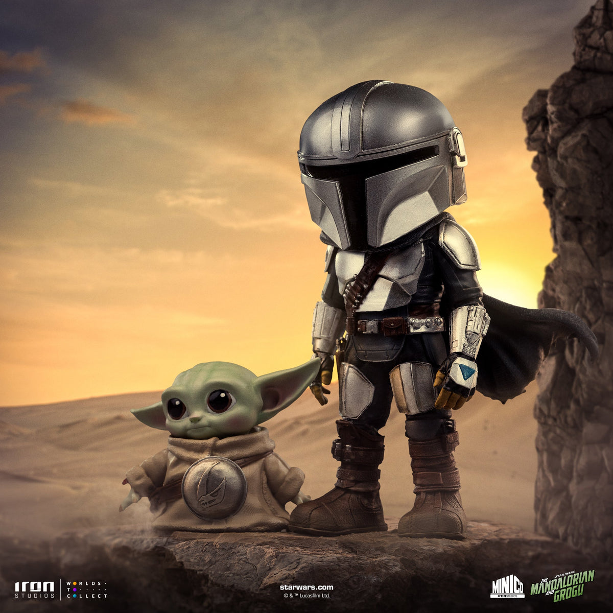 Figurine Mandalorian and Grogu - The Mandalorian - Mini Co. - The Mandalorian & Grogu