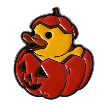 Photo produit - Pin’s Canard Jaune Citrouille