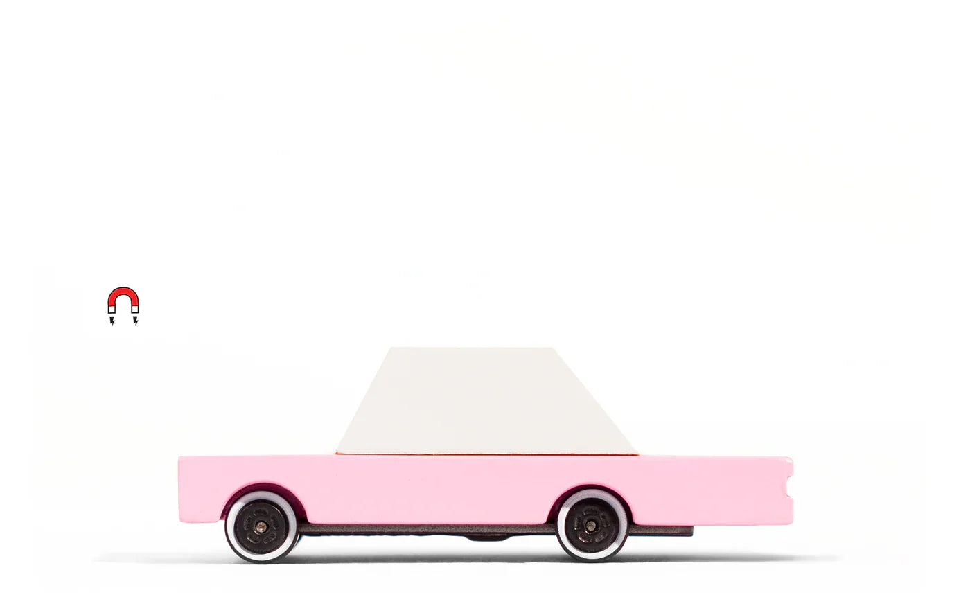 Voiture en Bois Candycar World - Berline rose