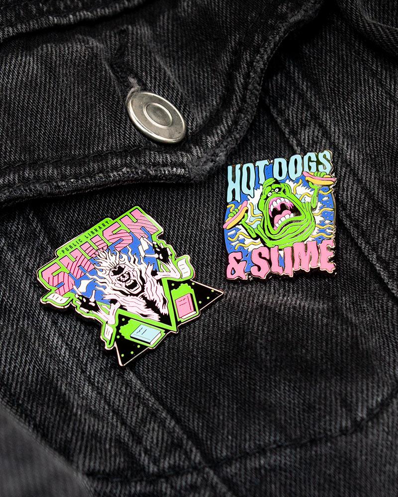 Pins SOS Fantoms Set 1.2 - Fantoma de la biblioteca y limo