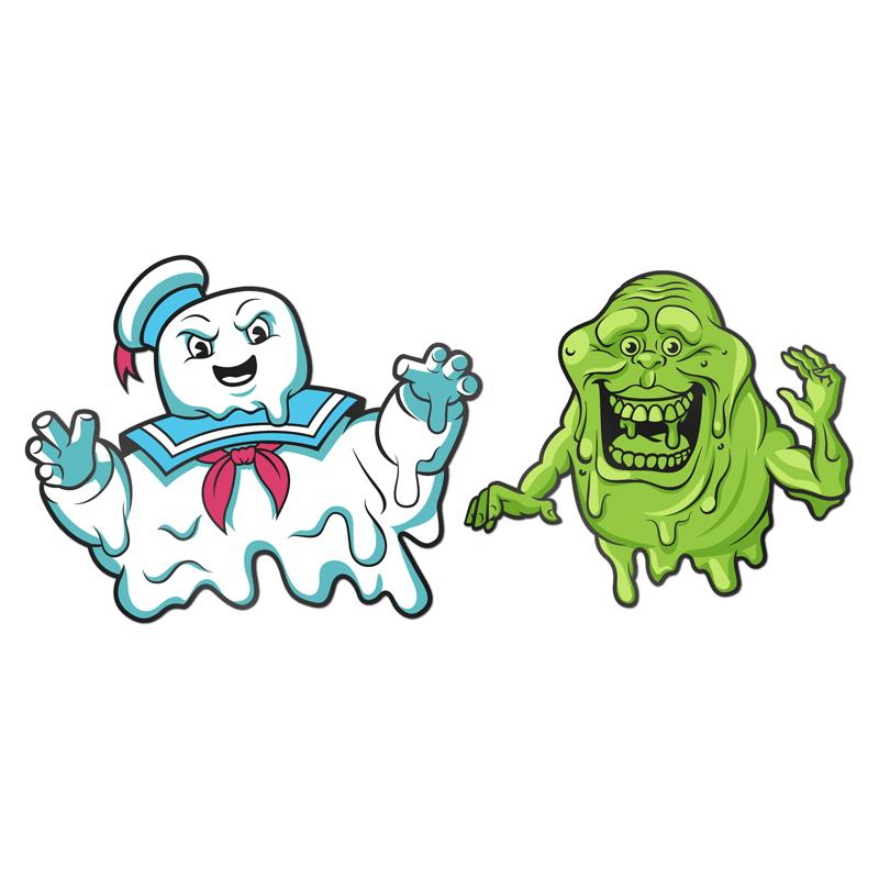 PINS SOS FANTOMS SET 1.4 - Mantente puft & Slimer