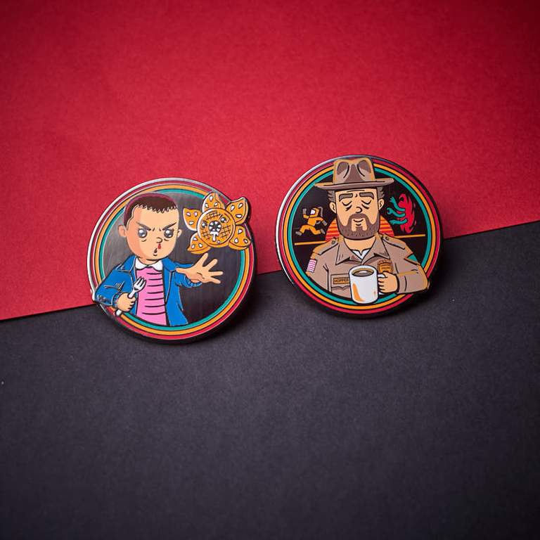 Pin's Stranger Things Set 1.1 - Eleven y Jim