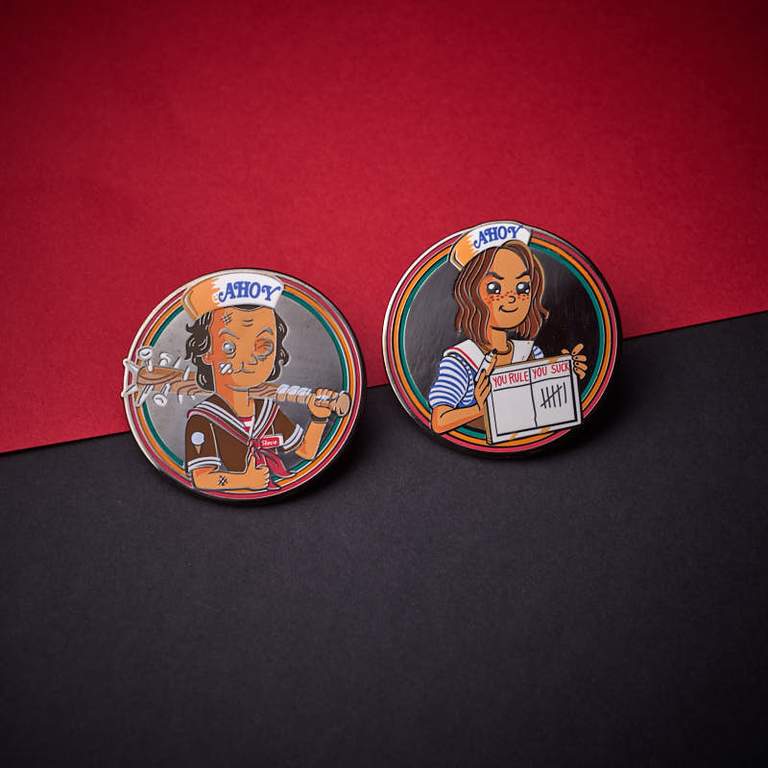 Pin's Stranger Things Set 1.3 - Steve y Robin