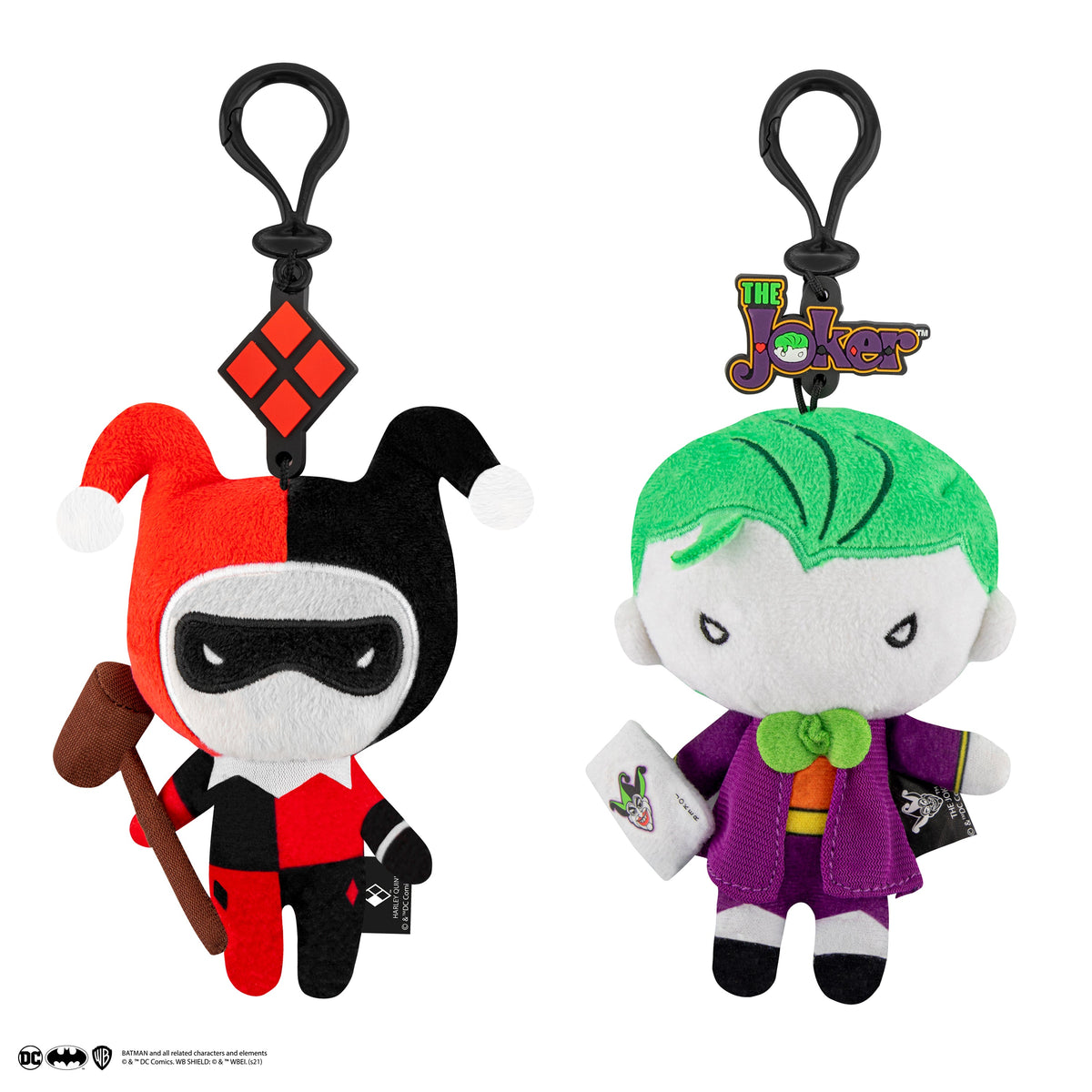 Harley Quinn and Joker Plush Keyring