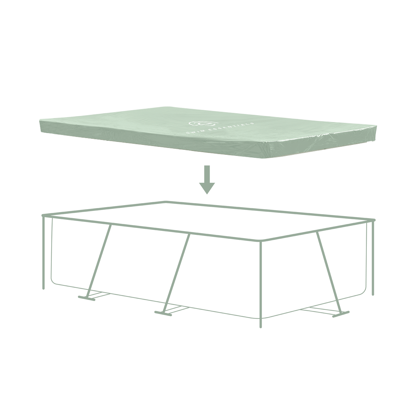 Pool Cover - Green - Essence - 300 x 200 cm