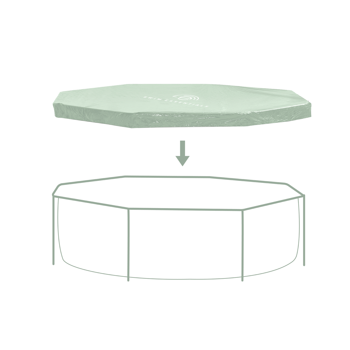 Pool Cover for Round Pool - Green - Essence - Ø 300 cm