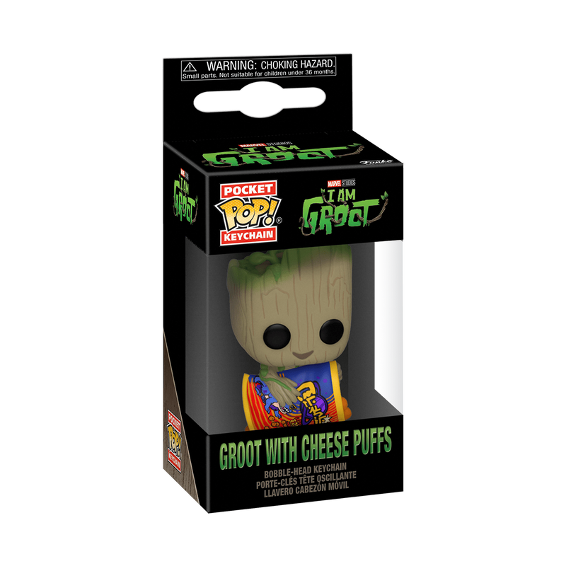 Pop! Keychain Groot with Cheese Puffs