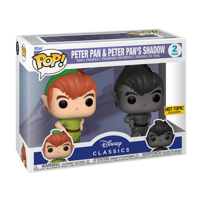 Paquete de 2 figuras de Peter Pan y Peter Pan Shadow 