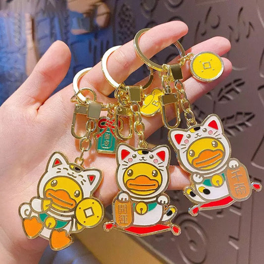 Lucky Chat Duck Keychain