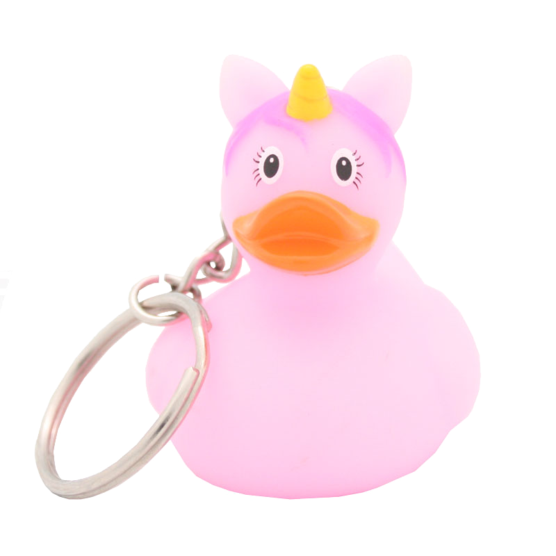 Keychain de pato de unicornio rosa