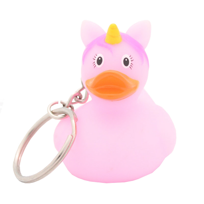 Keychain de pato de unicornio rosa