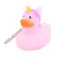 Pink unicorn duck keychain
