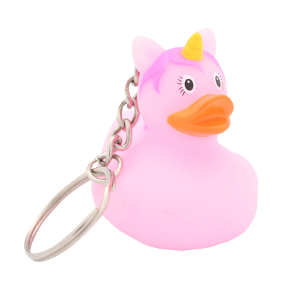 Keychain de pato de unicornio rosa