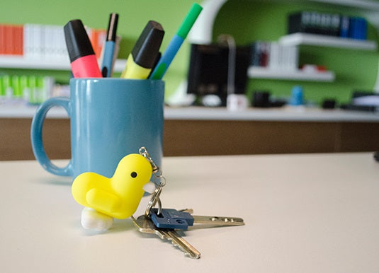 Neon Yellow Duck Keyring