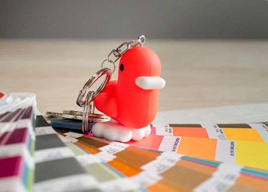 Porte-clés Canard Rouge Fluo