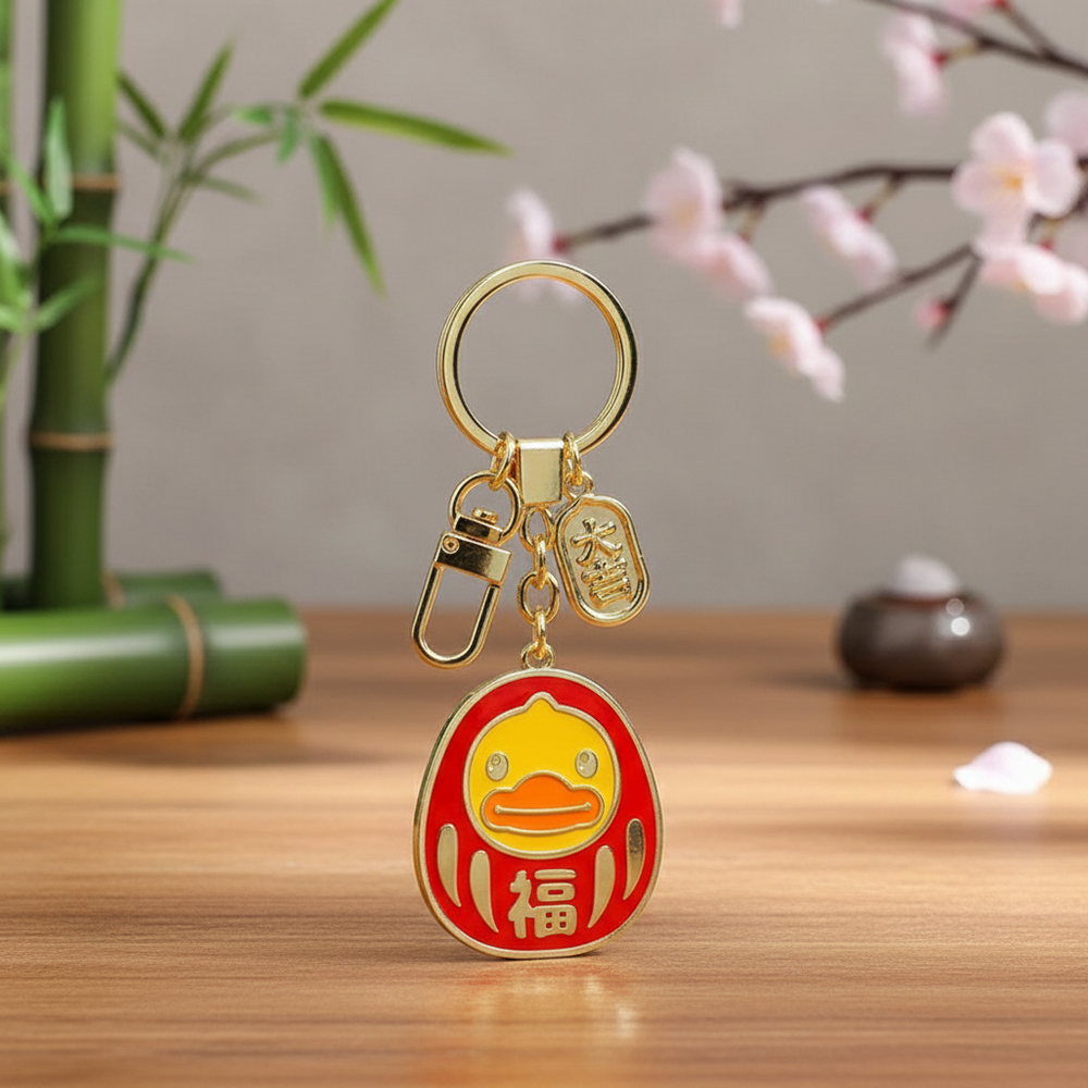 Llavero pato daruma
