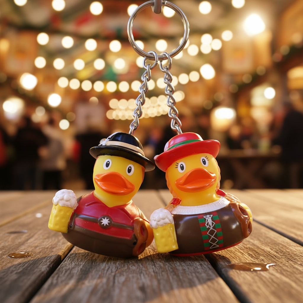Bavarian duck keychain