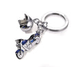 Porte-clés « KEY CRUISING » – Moto + Casque – Bleu