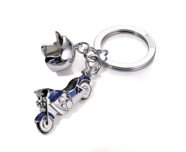Porte-clés Moto Custom Bleue