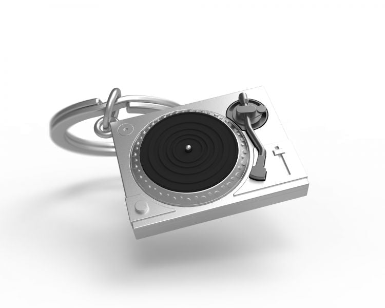 Porte Clés Platine Vinyle Argentée