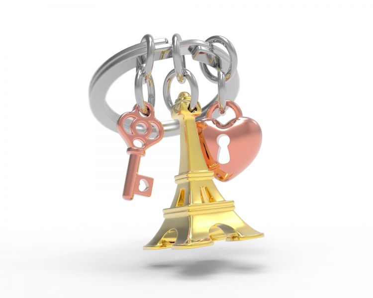 Porte Clés Tour Eiffel Dorée