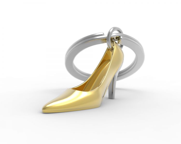 Sleutelhanger met gouden hak