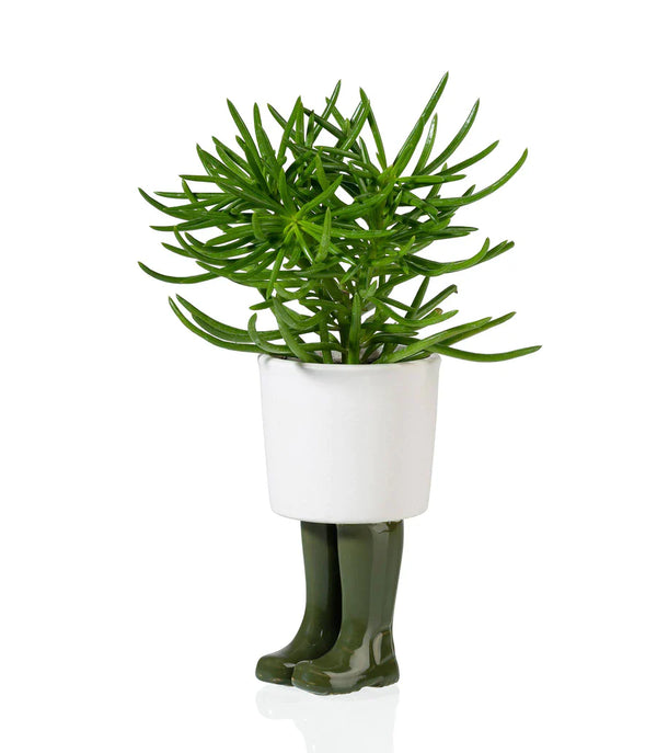 Pot de fleur Bottes Wellington Vert Bitten – Cache-pot original
