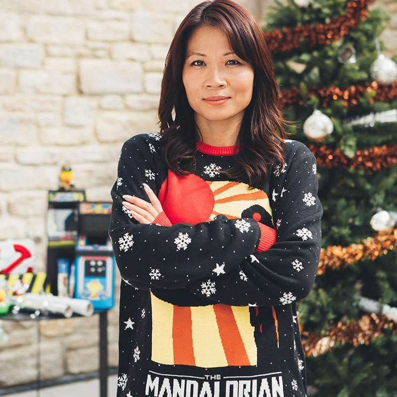 Suéter navideño el mandaloriano