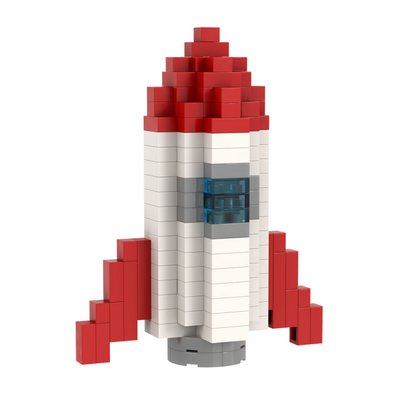 BRIXIES Postkarte Rakete