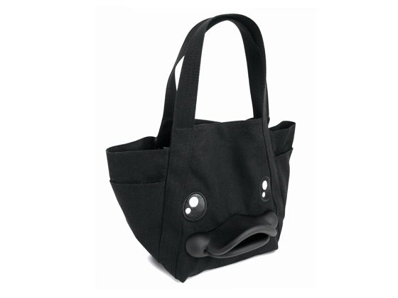 Bolso de pato negro grande