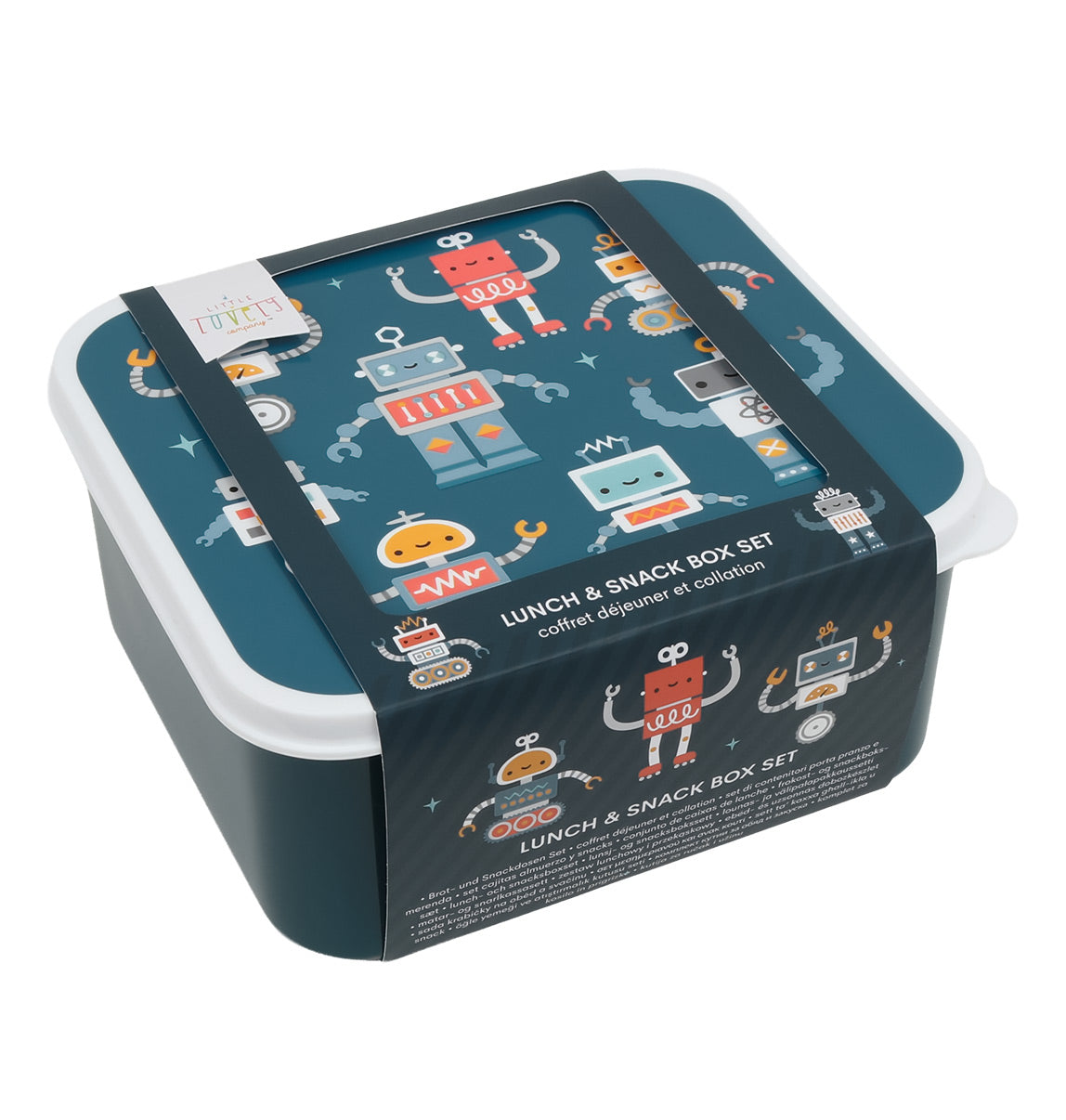 Lot de 4 boîtes repas et goûter - Robots – vue 6 – A Little Lovely Company