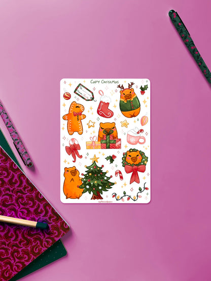 Capy Christmas | Stickerbogen